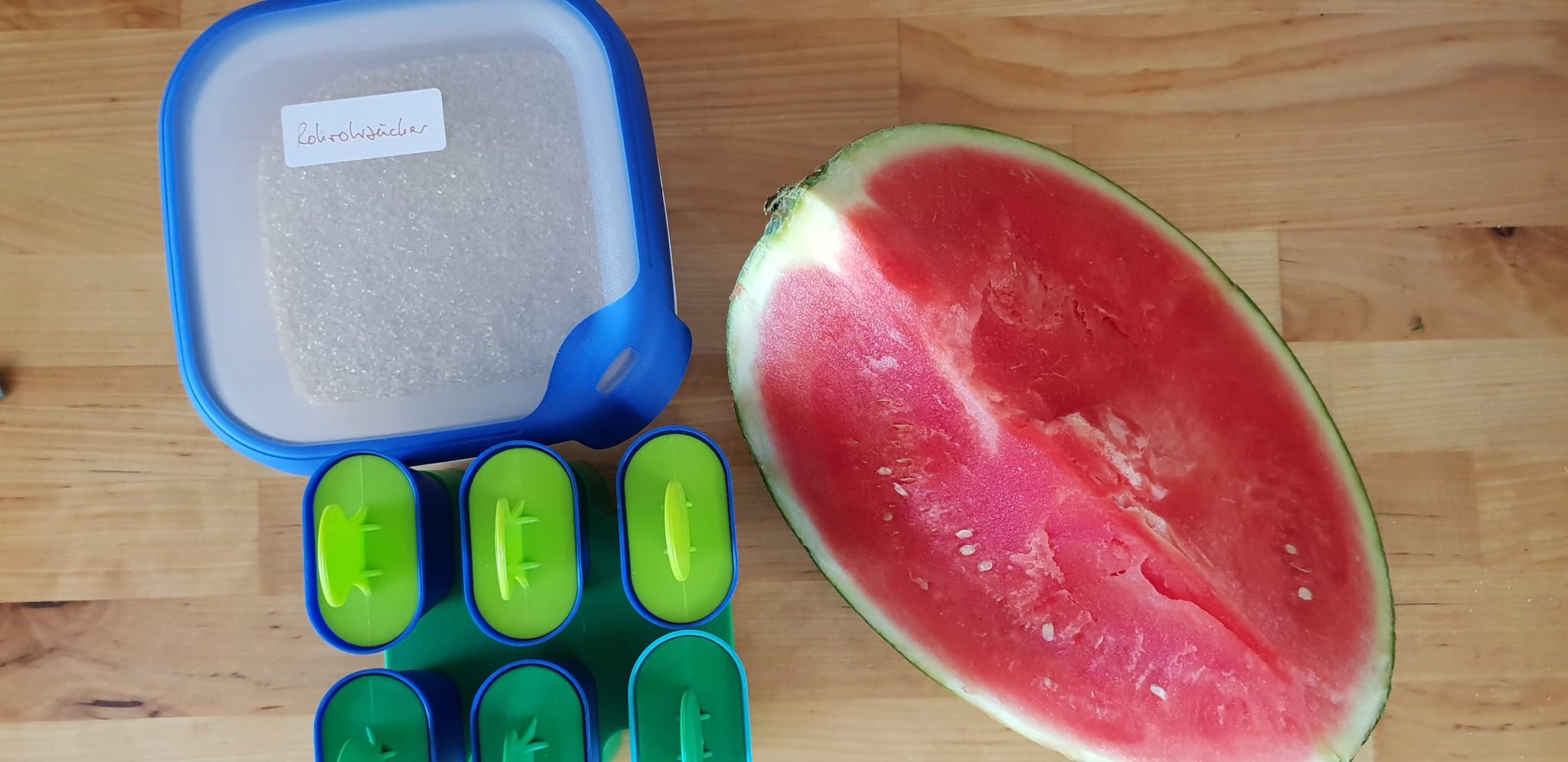 Wassermelone Eis - schnell, lecker und gesund - in 30 Minuten selbstgemacht